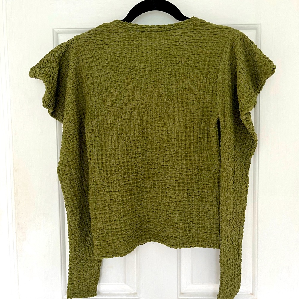 ZARA blouse green army, S